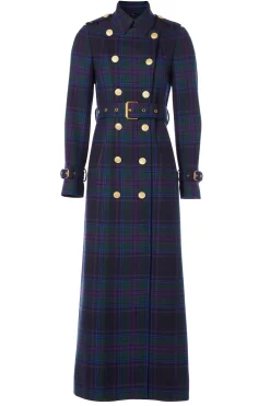 Sale Full Length Marlborough Trench Coat (Heather Tartan) Women Trench Coats|Coats
