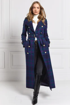 Sale Full Length Marlborough Trench Coat (Heather Tartan) Women Trench Coats|Coats