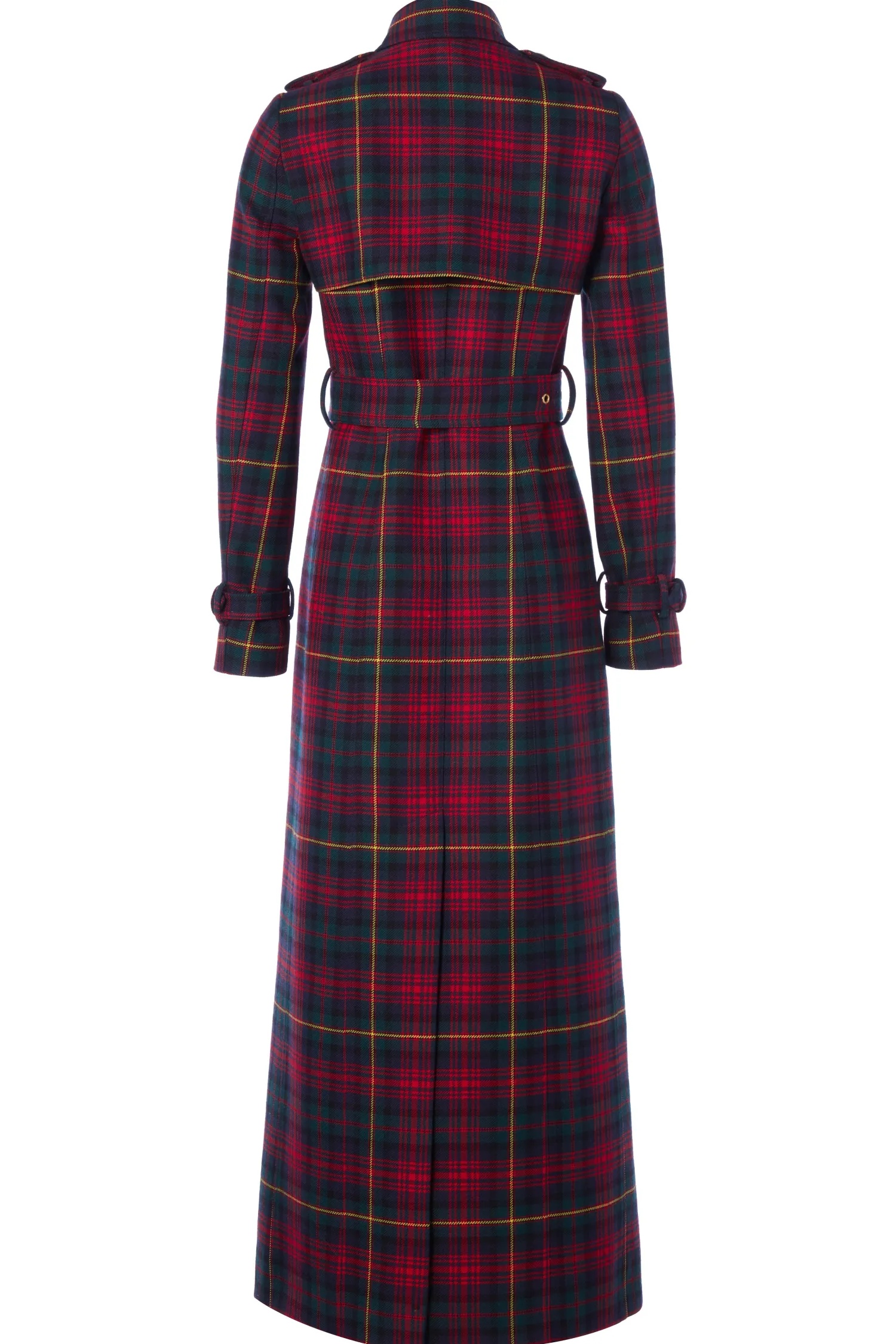 Fashion Full Length Marlborough Trench Coat (Logan Tartan) Women Trench Coats|Coats