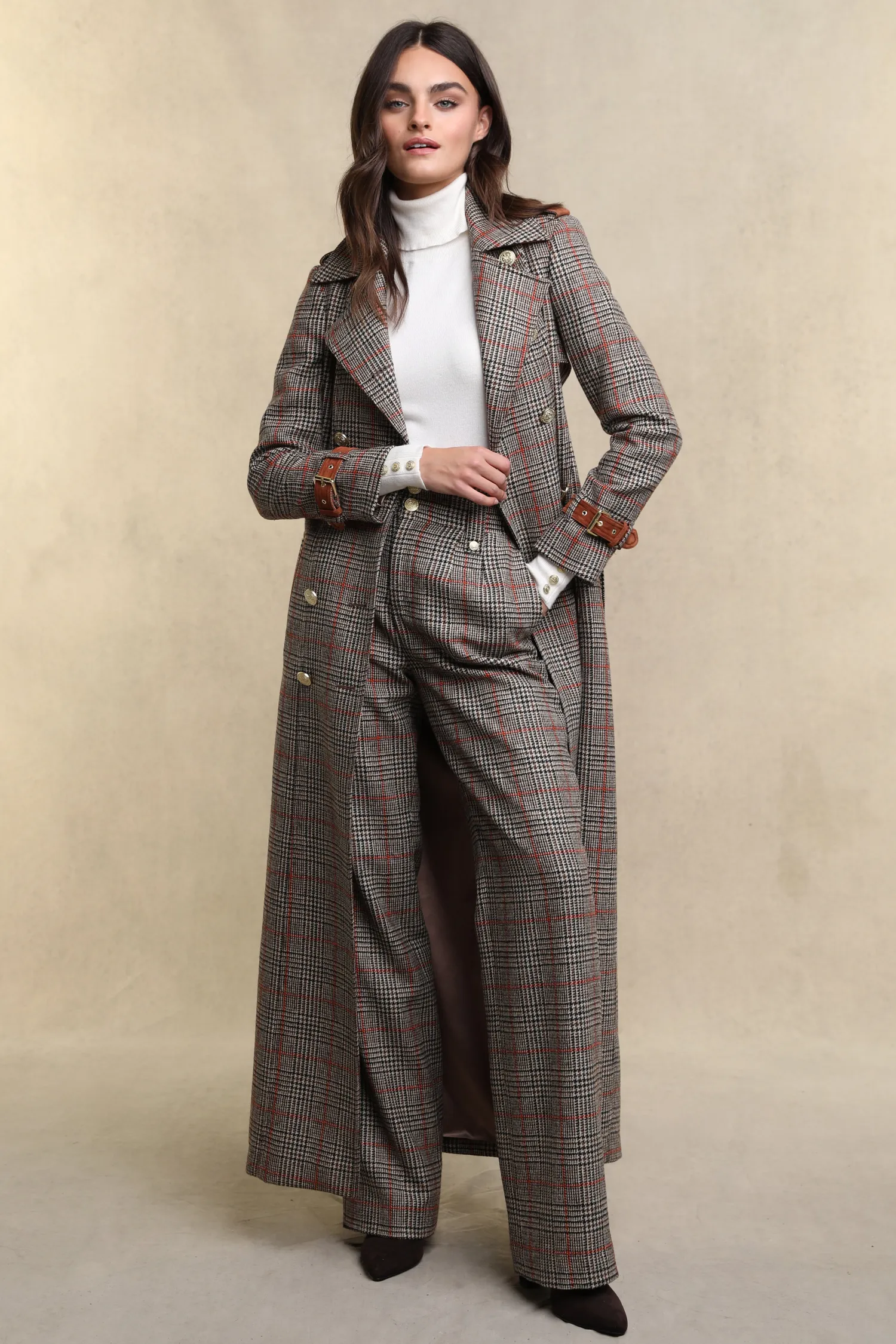Outlet Full Length Marlborough Trench Coat (Orange Windsor) Women Trench Coats|Coats
