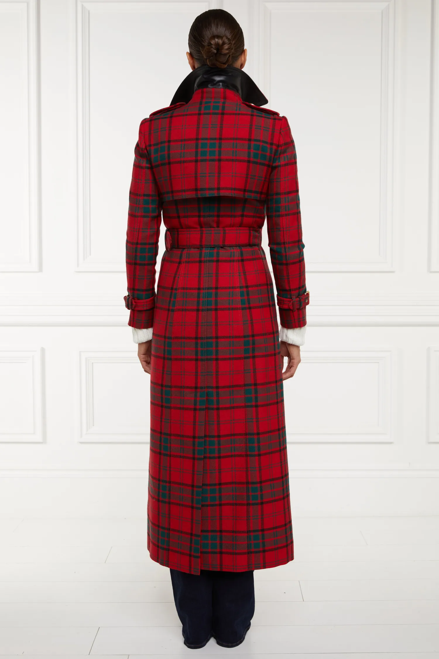 Online Full Length Marlborough Trench Coat (Red Tartan) Women Trench Coats|Coats