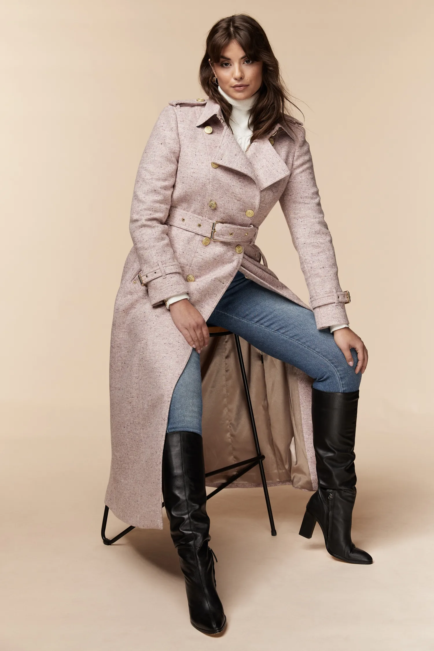 Online Full Length Marlborough Trench Coat (Anniversary Pink) Women Trench Coats|Coats
