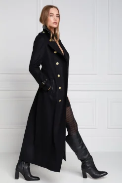 Hot Full Length Marlborough Trench Coat (Soft Black) Women Trench Coats|Coats