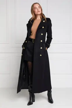 Hot Full Length Marlborough Trench Coat (Soft Black) Women Trench Coats|Coats