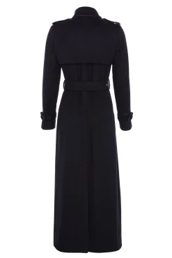 Hot Full Length Marlborough Trench Coat (Soft Black) Women Trench Coats|Coats