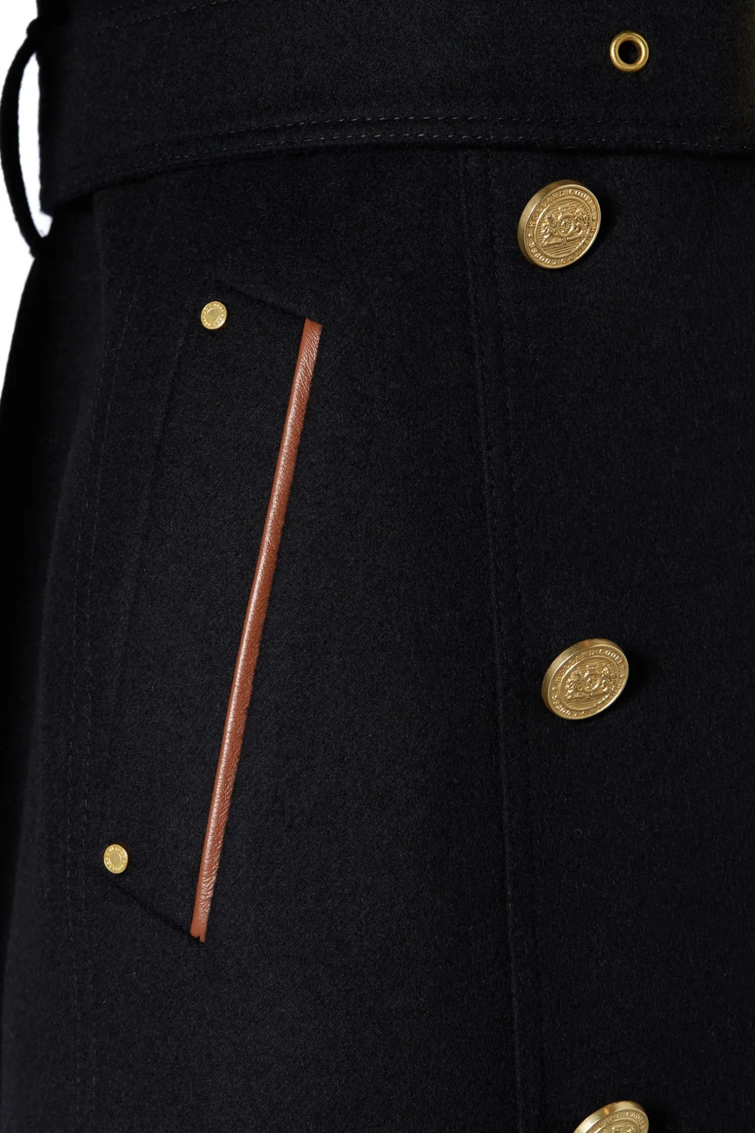 Sale Full Length Marlborough Trench Coat (Soft Black Tan) Women Trench Coats|Coats