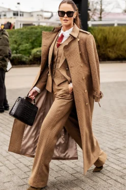 Fashion Full Length Marlborough Trench Coat Women Trench Coats|Coats