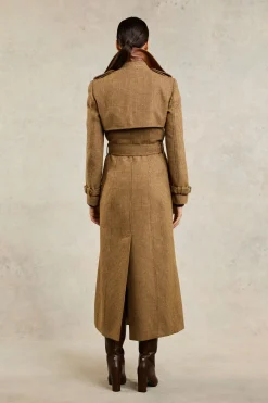 Fashion Full Length Marlborough Trench Coat Women Trench Coats|Coats