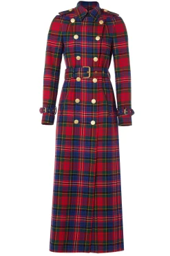 Discount Full Length Marlborough Trench Coat (Macpherson Tartan) Women Trench Coats|Coats