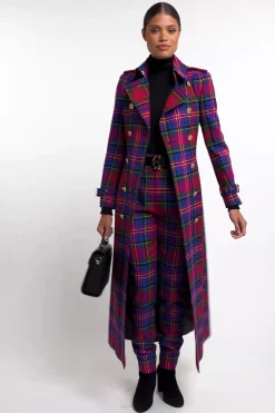 Discount Full Length Marlborough Trench Coat (Macpherson Tartan) Women Trench Coats|Coats