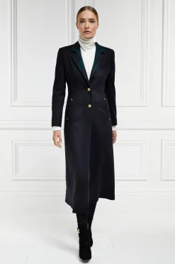 Sale Full Length Regency Coat (Soft Navy Blackwatch) Women Coats|Tailoring