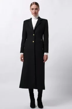 Sale Full Length Regency Coat (Soft Navy Blackwatch) Women Coats|Tailoring