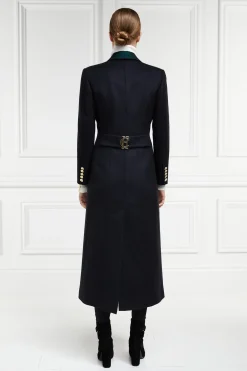 Sale Full Length Regency Coat (Soft Navy Blackwatch) Women Coats|Tailoring