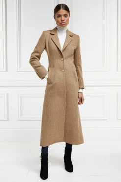 Sale Full Length Regency Coat (Brown Herringbone) Women Coats