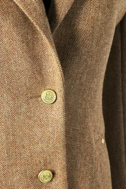 Sale Full Length Regency Coat (Brown Herringbone) Women Coats