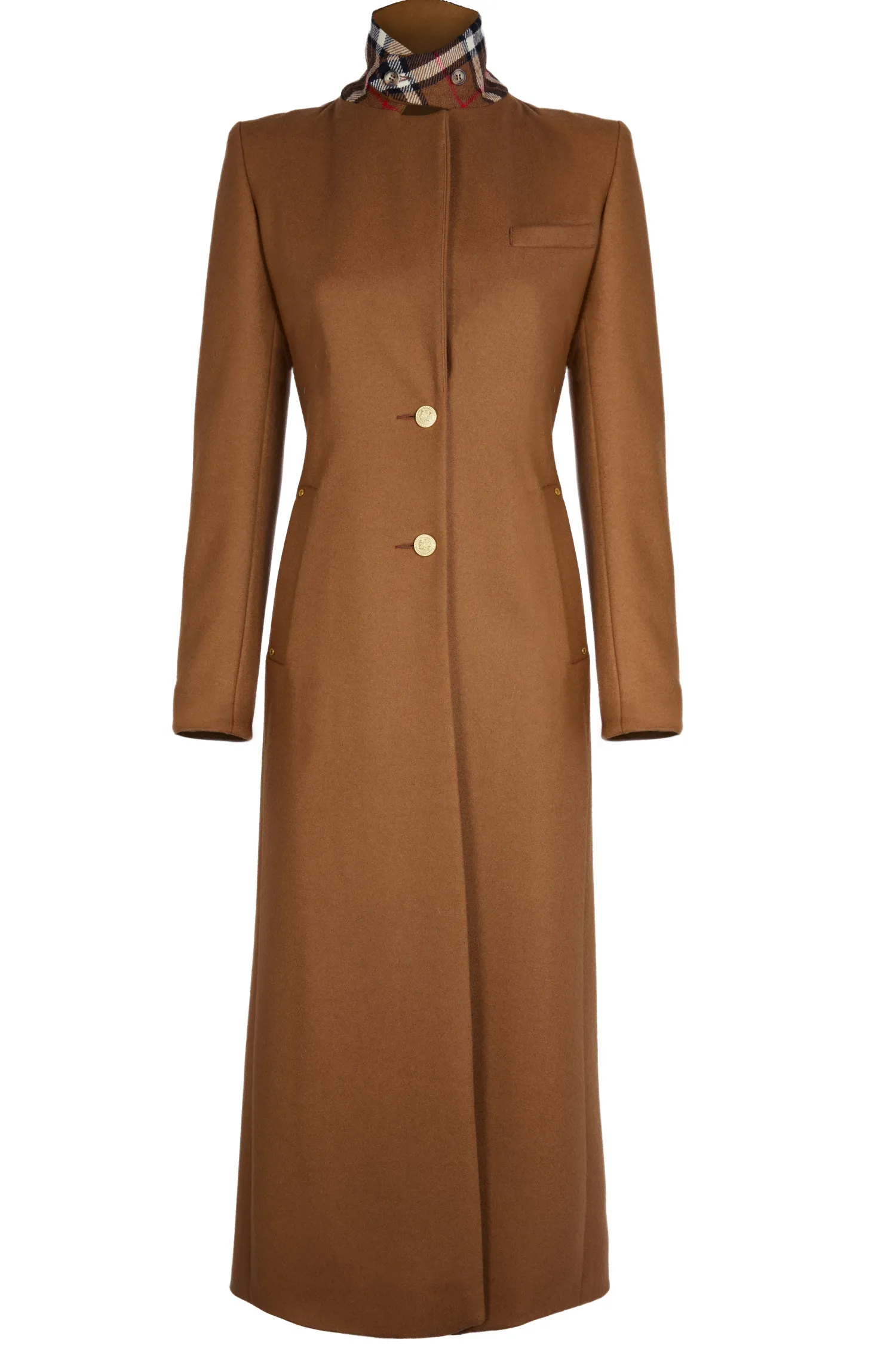 Clearance Full Length Regency Coat (Dark Camel) Women Coats|Tailoring