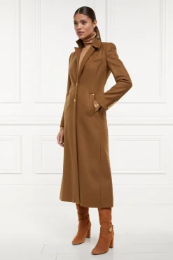 Clearance Full Length Regency Coat (Dark Camel) Women Coats|Tailoring