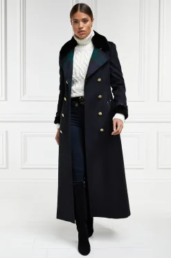 Discount Gold Label Trench (Soft Navy Blackwatch) Women Coats|Tailoring