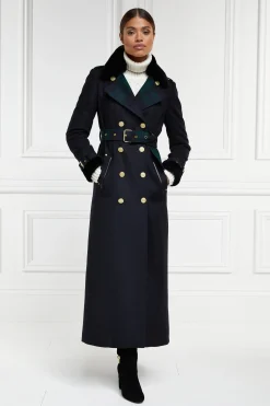 Discount Gold Label Trench (Soft Navy Blackwatch) Women Coats|Tailoring