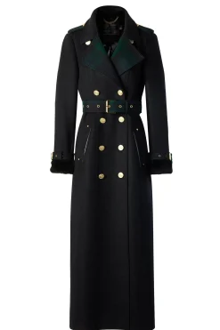 Discount Gold Label Trench (Soft Navy Blackwatch) Women Coats|Tailoring