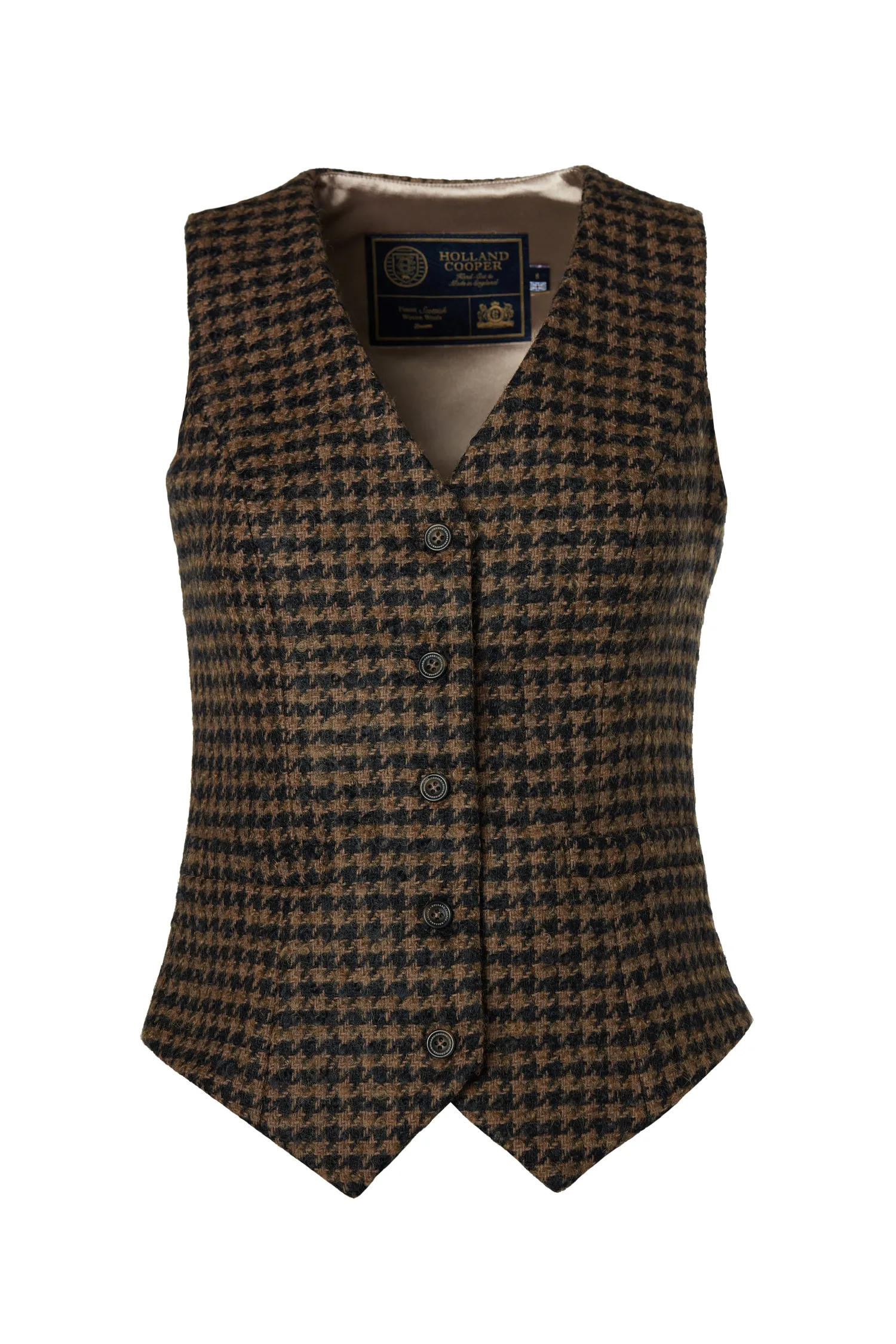 Best Hampton Waistcoat (Chocolate Houndstooth) Women Waistcoats|Tailoring