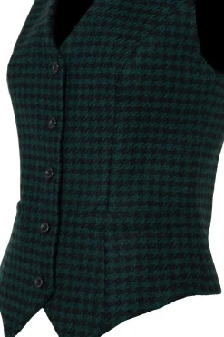 Online Hampton Waistcoat (Emerald Houndstooth) Women Waistcoats|Tailoring
