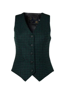 Online Hampton Waistcoat (Emerald Houndstooth) Women Waistcoats|Tailoring