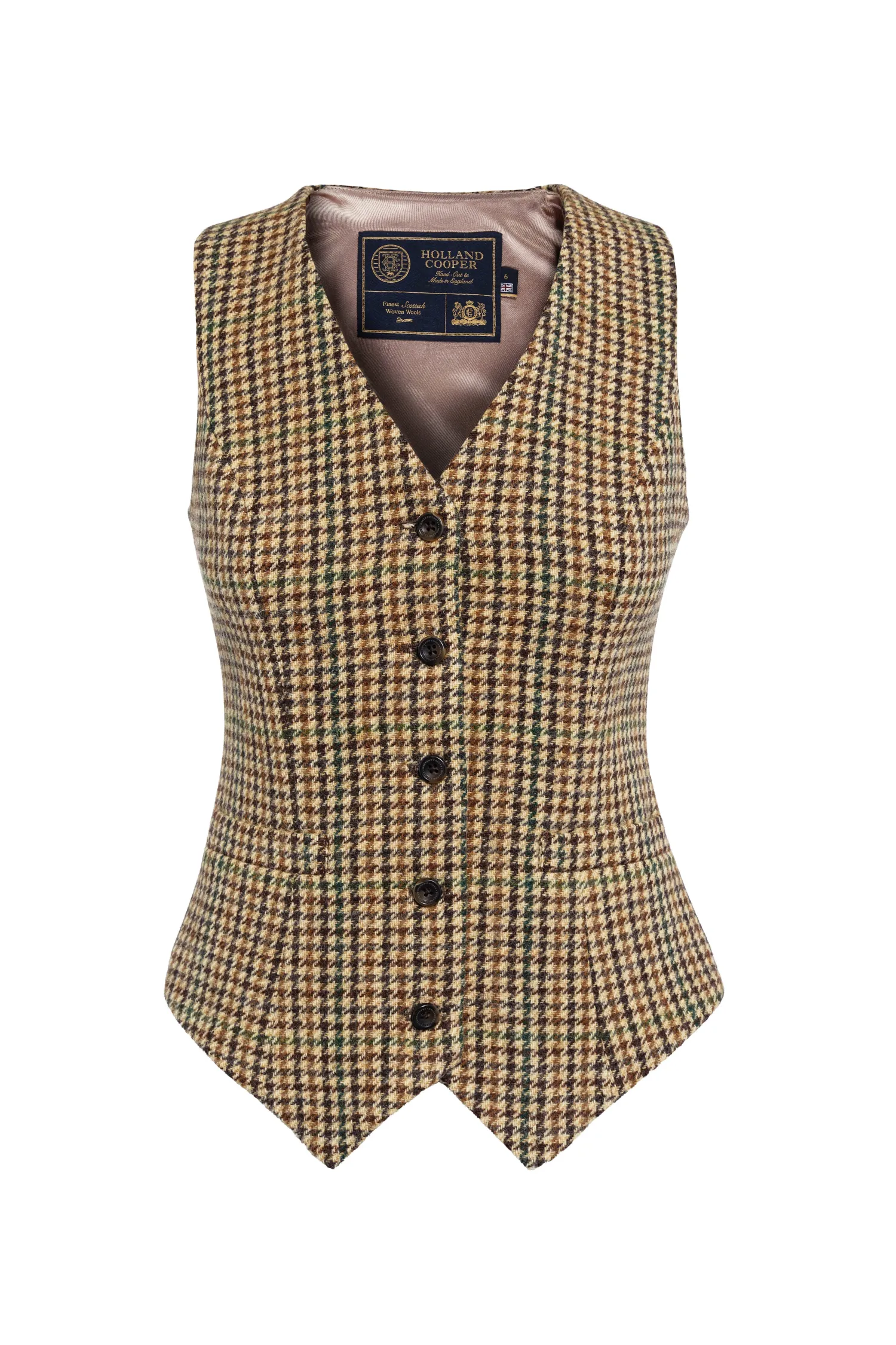 Outlet Hampton Waistcoat (Hailes Green Tweed) Women Waistcoats|Tailoring