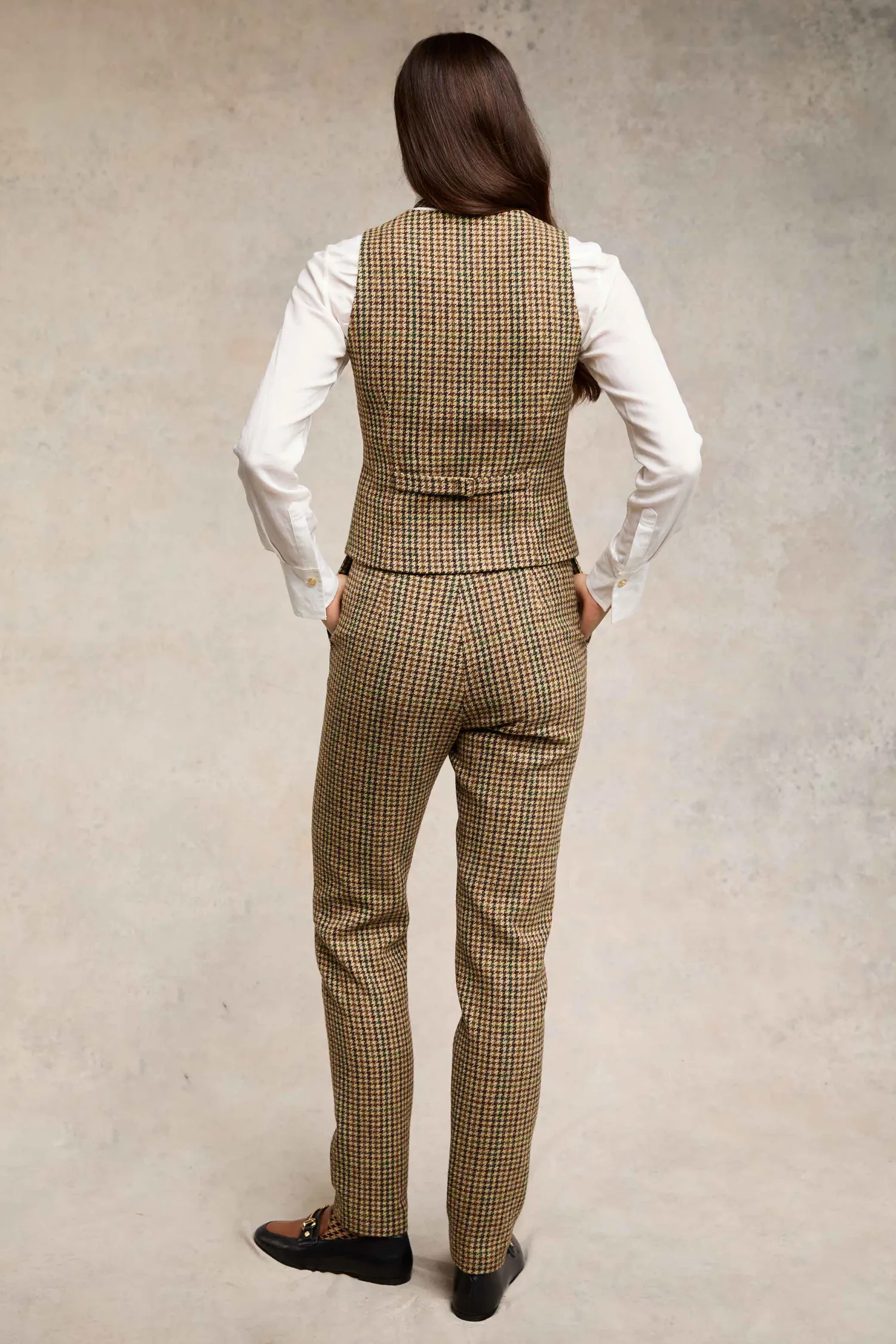 Outlet Hampton Waistcoat (Hailes Green Tweed) Women Waistcoats|Tailoring