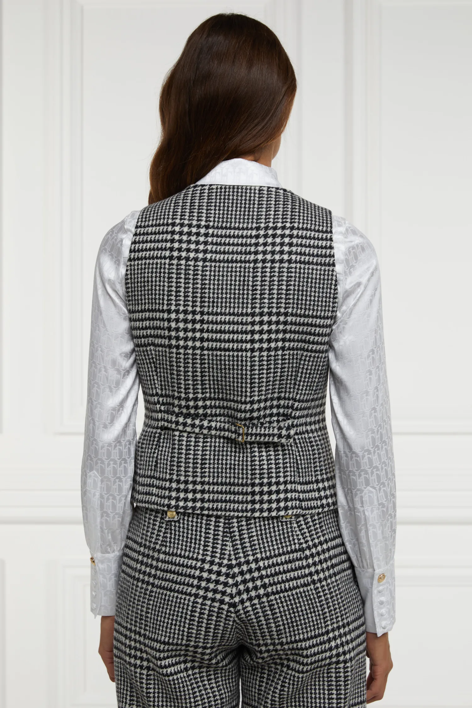 Best Hampton Waistcoat (Large Scale Prince of Wales Mono) Women Waistcoats|Tailoring