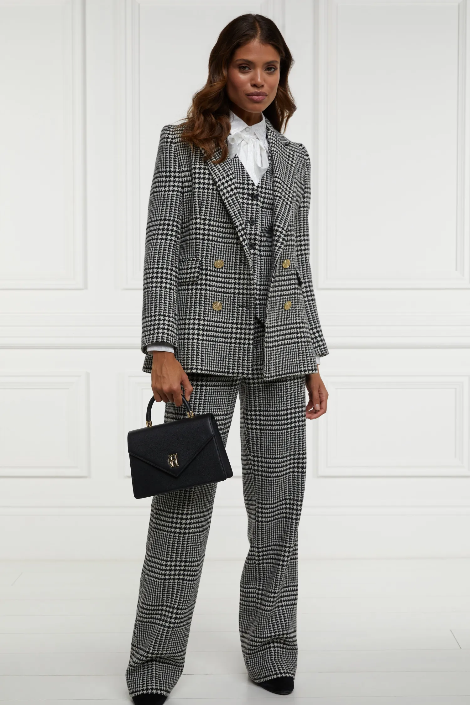 Best Hampton Waistcoat (Large Scale Prince of Wales Mono) Women Waistcoats|Tailoring