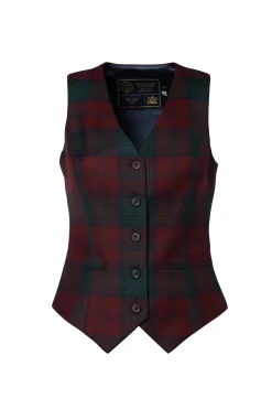 Outlet Hampton Waistcoat (Mulberry Tartan) Women Waistcoats|Tailoring