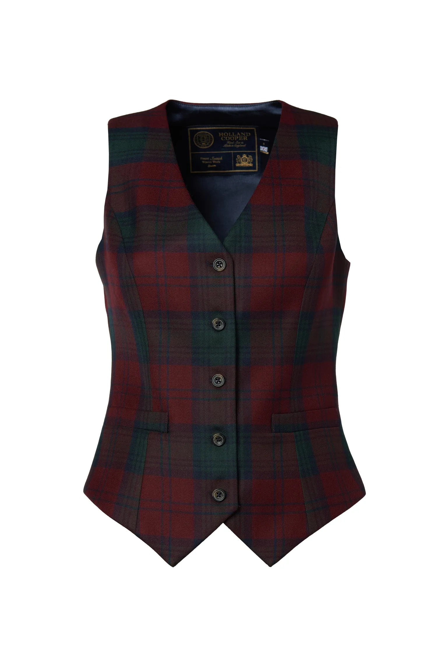 Outlet Hampton Waistcoat (Mulberry Tartan) Women Waistcoats|Tailoring