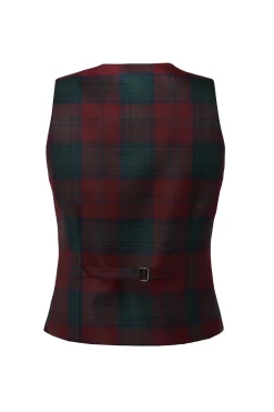 Outlet Hampton Waistcoat (Mulberry Tartan) Women Waistcoats|Tailoring