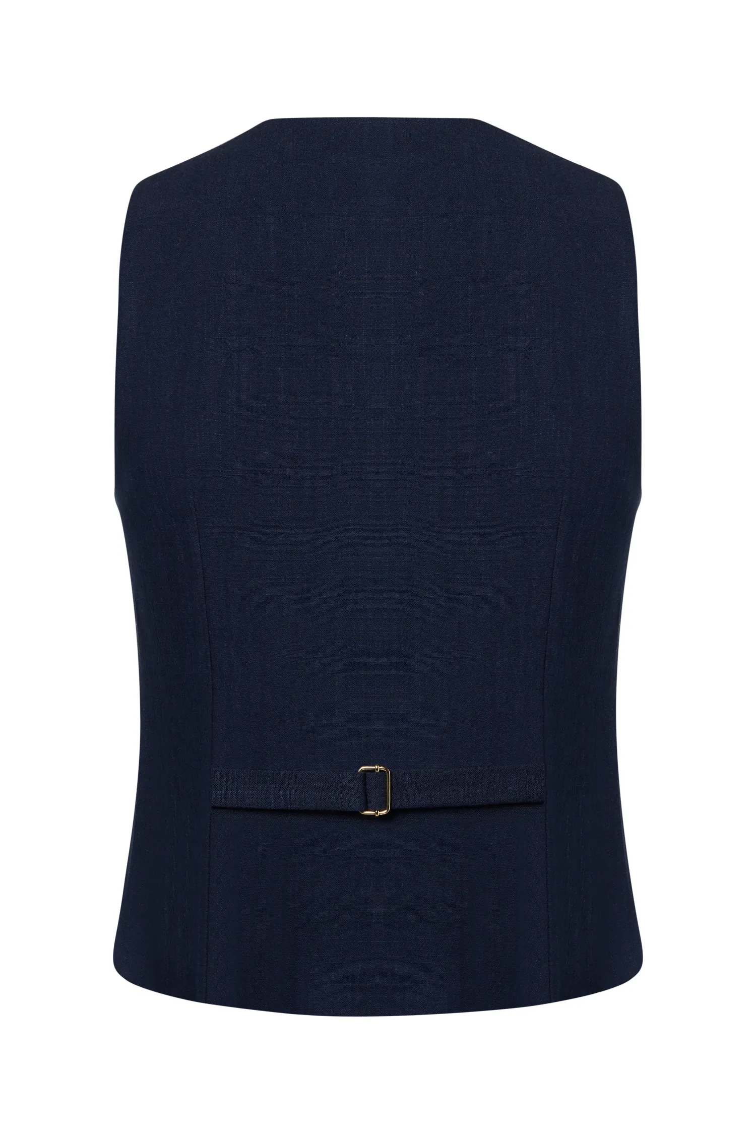 Online Hampton Waistcoat (Navy Linen) Women Waistcoats|Tailoring