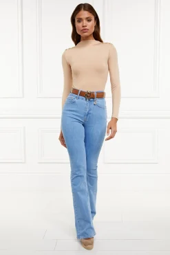 Discount Harper Long Sleeve Bodysuit (Light Camel) Women Bodysuits