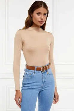 Discount Harper Long Sleeve Bodysuit (Light Camel) Women Bodysuits