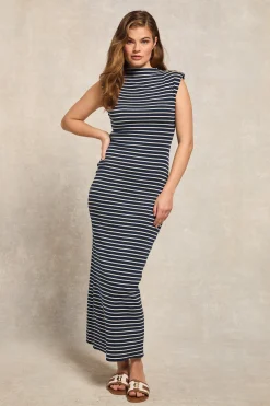 Online Harper Maxi Dress (Ink Navy Natural Stripe) Women Dresses