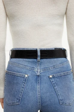 Fashion HC Classic Belt Reversible (Black Chocolate Croc) Women Belts|Belts
