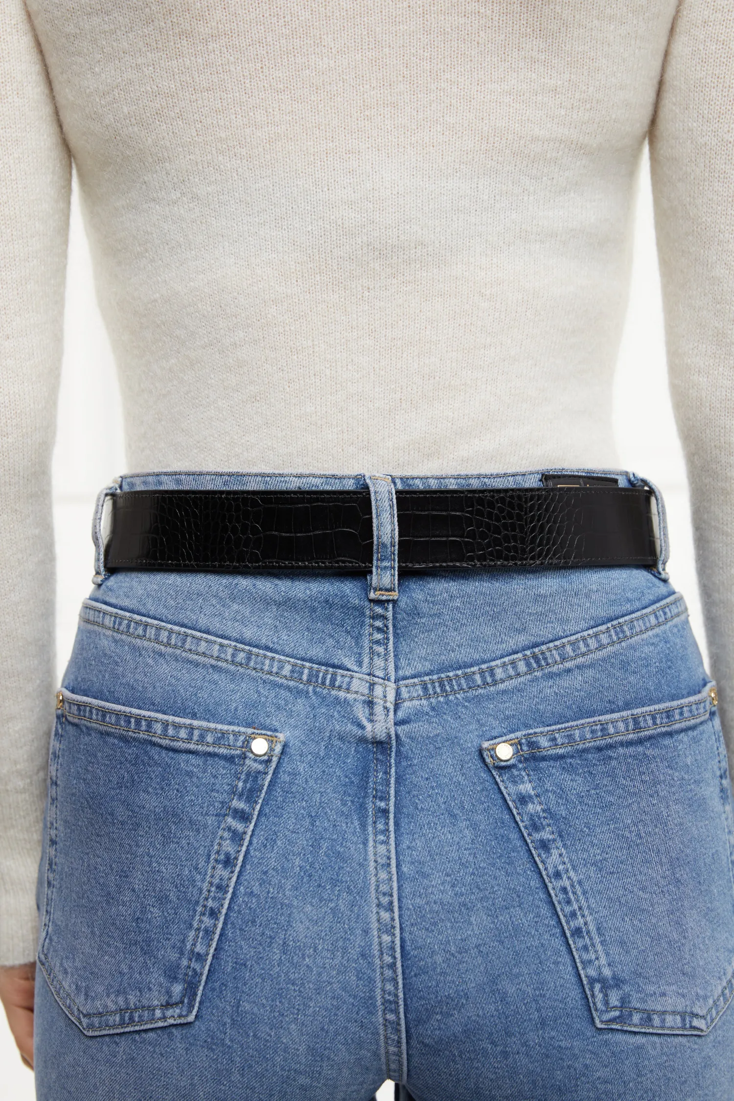 Fashion HC Classic Belt Reversible (Black Chocolate Croc) Women Belts|Belts