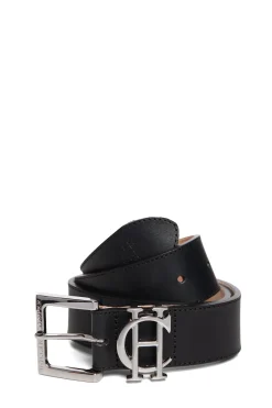 New HC Classic Logo Belt (Black Silver) Women Belts|Belts