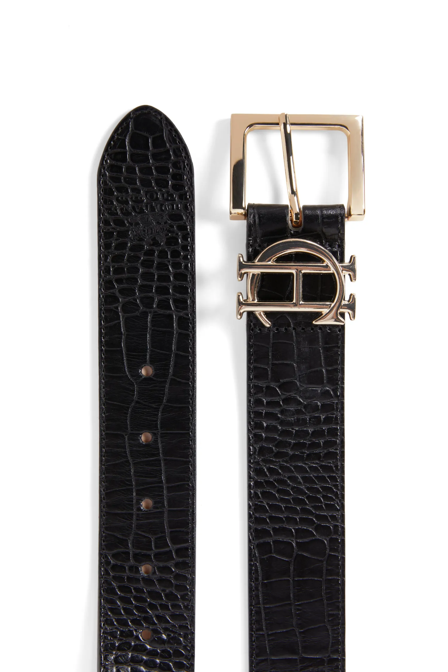 Best HC Classic Logo Belt (Black Croc) Women Belts|Belts