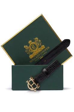 Online HC Classic Slim Belt (Black Croc) Women Belts|Belts