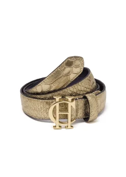 New HC Classic Slim Belt (Champagne Croc) Women Belts|Belts