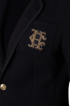 Discount Henley Blazer (Black Black) Women Jackets|Blazers