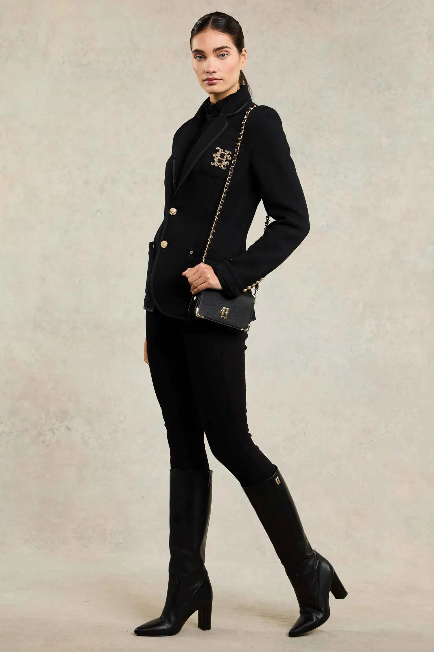 Discount Henley Blazer (Black Black) Women Jackets|Blazers