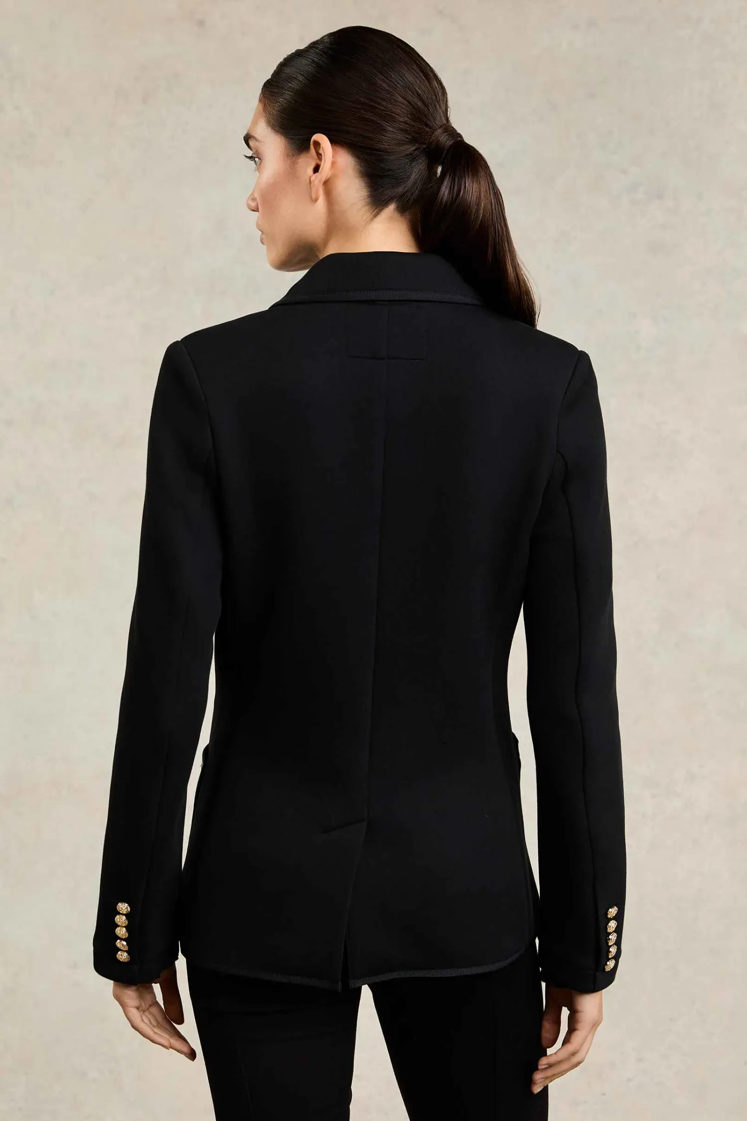 Discount Henley Blazer (Black Black) Women Jackets|Blazers