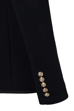 Discount Henley Blazer (Black Black) Women Jackets|Blazers