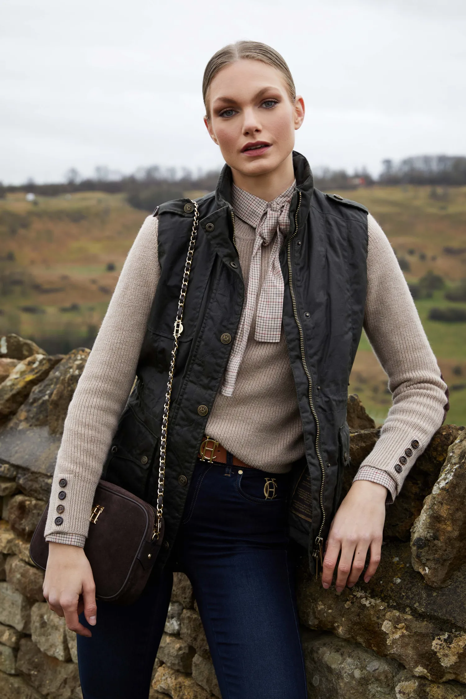 Hot Heritage Crew Neck Knit (Latte Marl) Women Knitwear