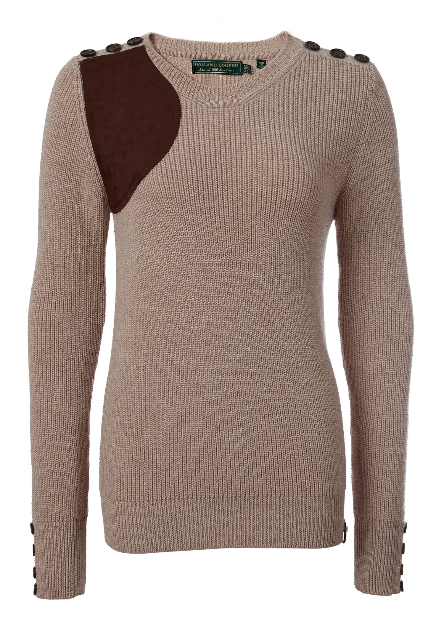 Hot Heritage Crew Neck Knit (Latte Marl) Women Knitwear